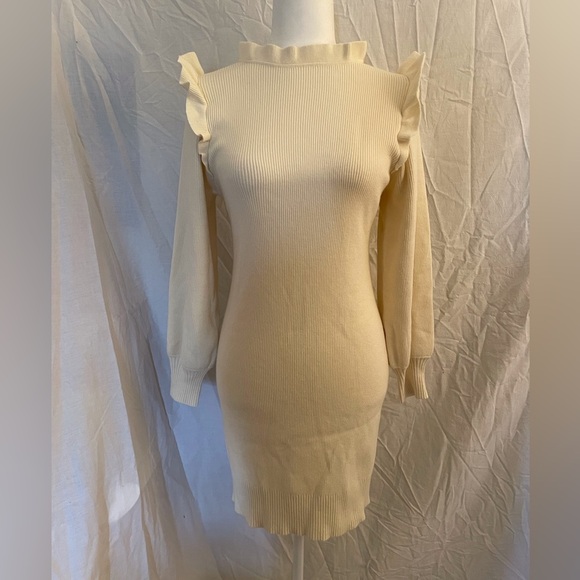 Sweater Dress Cream Size L - Picture 2 of 11